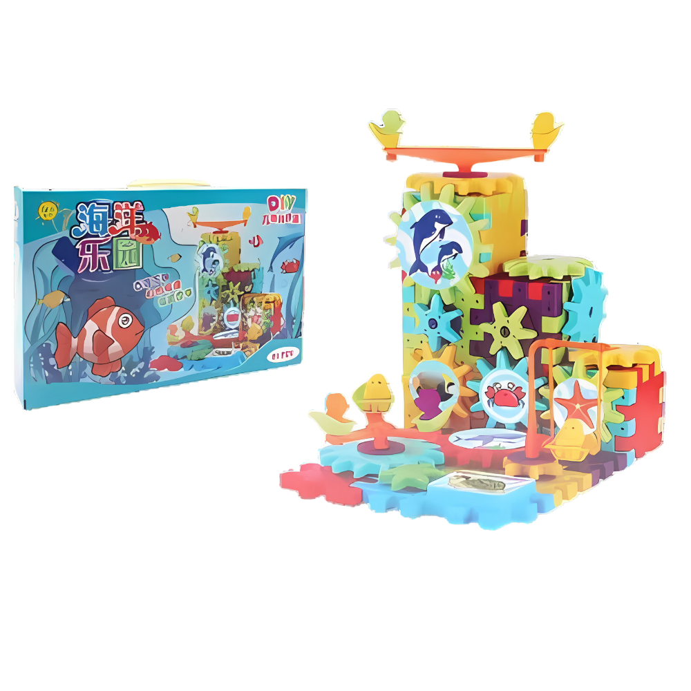 Dual Operation Educational Gear Building Blocks -Underwater World - Ozerty