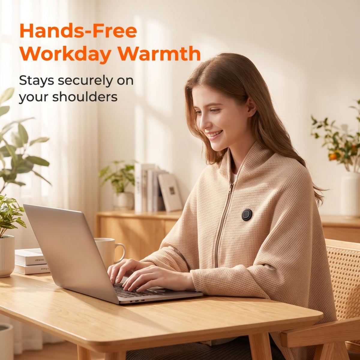 Cosy Hands-Free USB Heated Shawl - Demo Ozerty