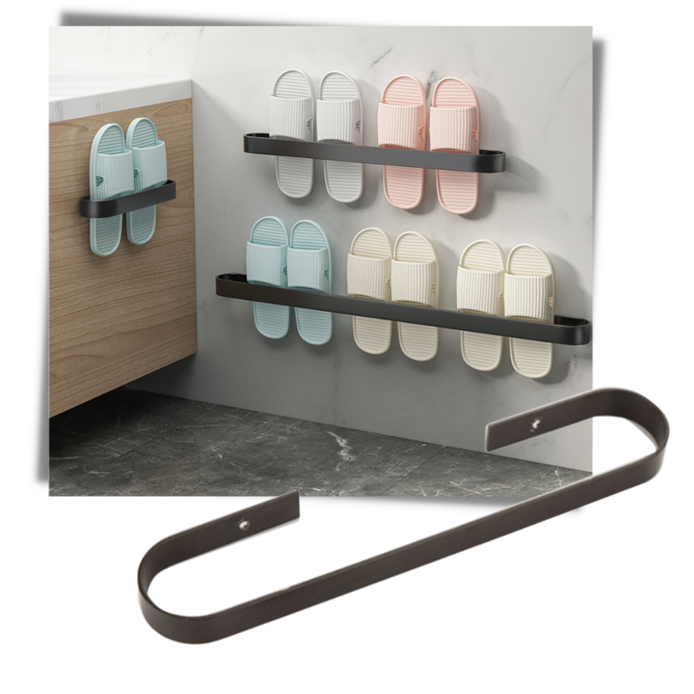 Aluminium Wall-Mounted Slipper Rack