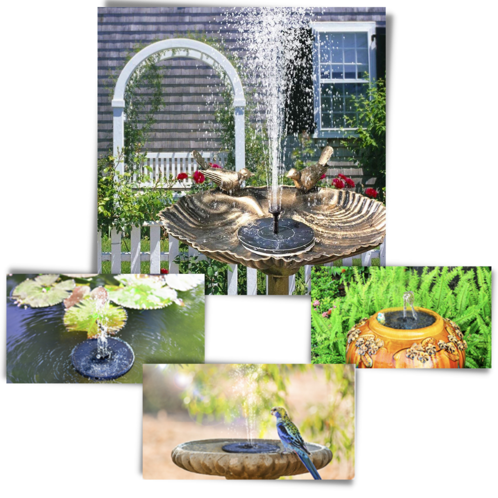 Floating solar water fountain