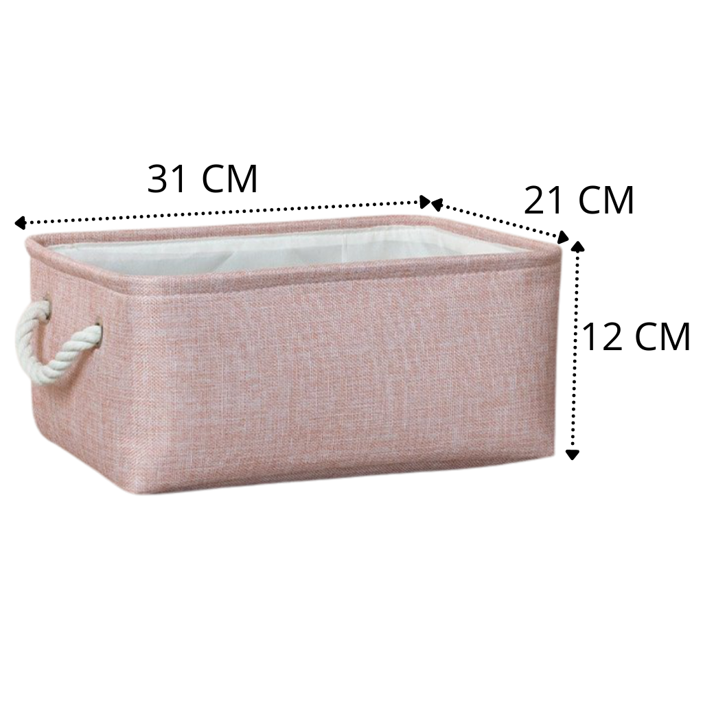 Stylish Linen Basket with Rope Handles