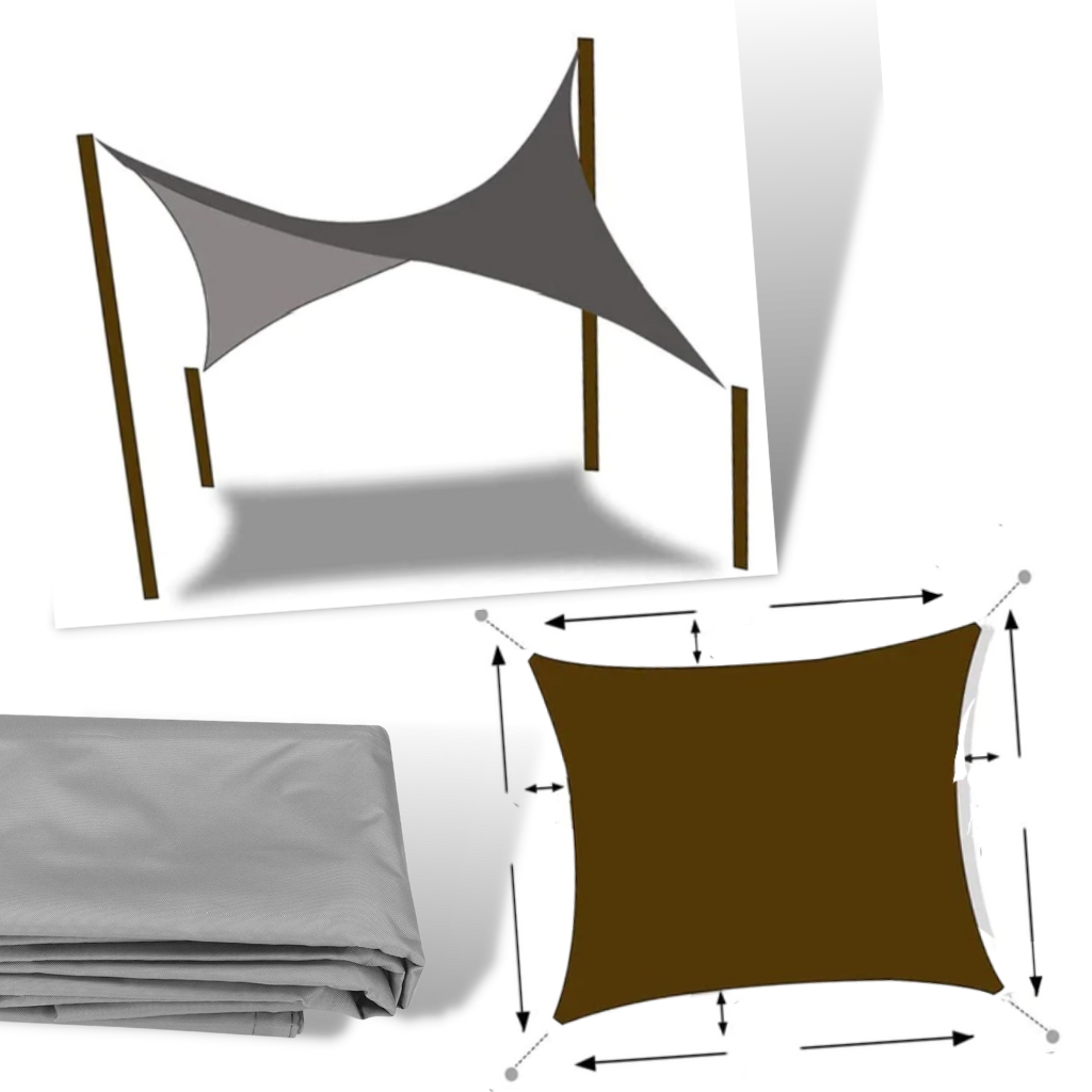 Weatherproof Rectangular Sun Shade sail