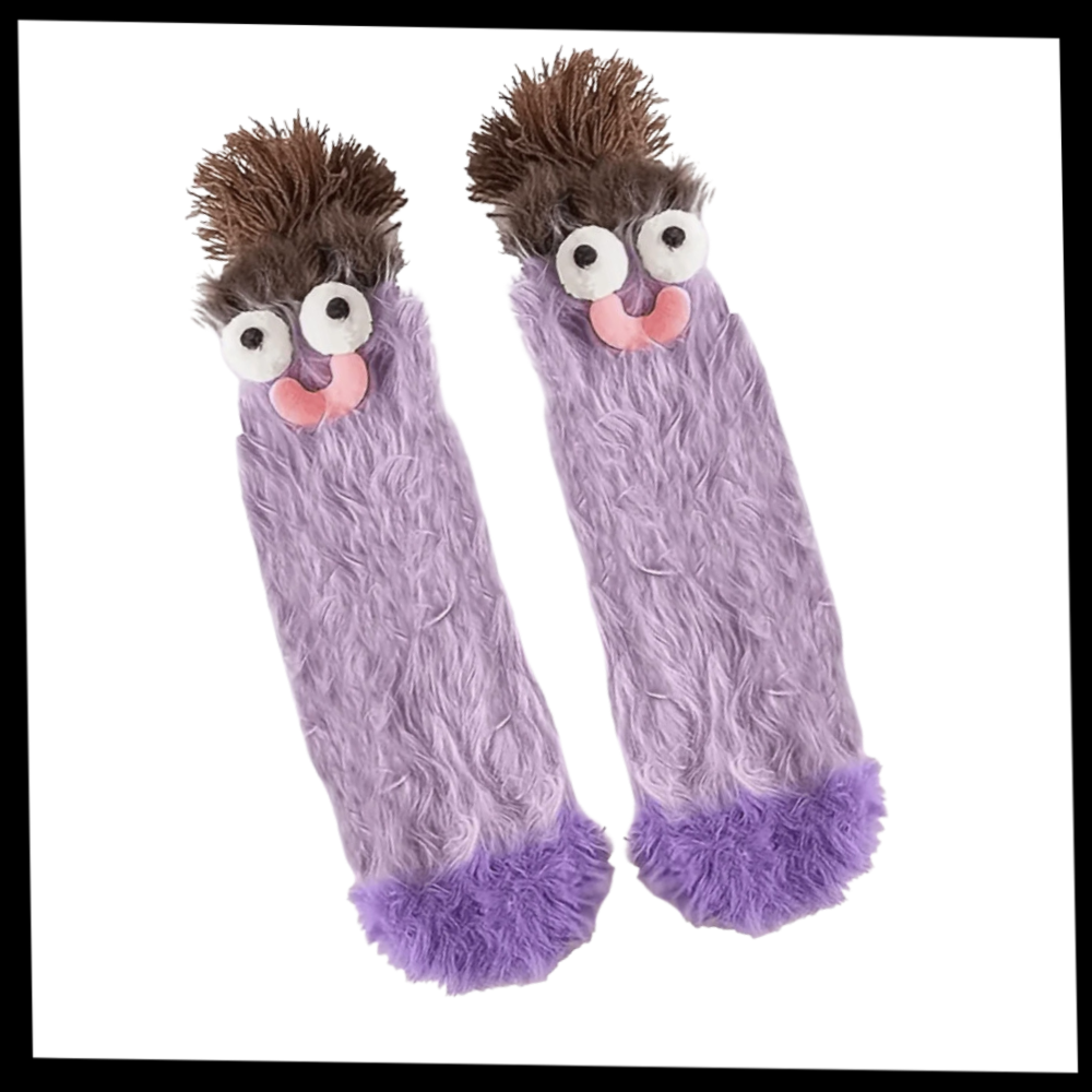 Coral Velvet Funky Socks  - Ozerty