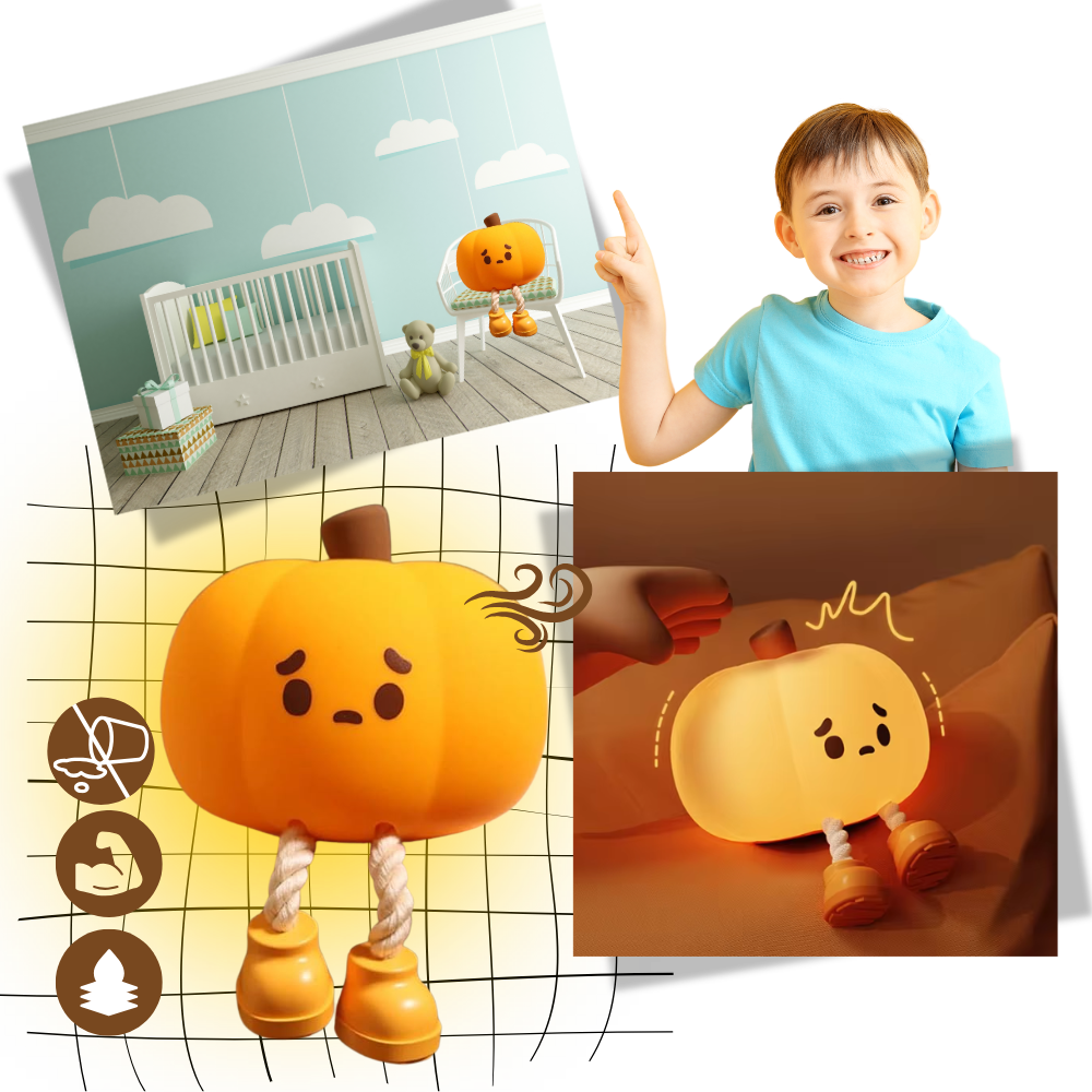 Cute Sad Pumpkin Night Light - Ozerty
