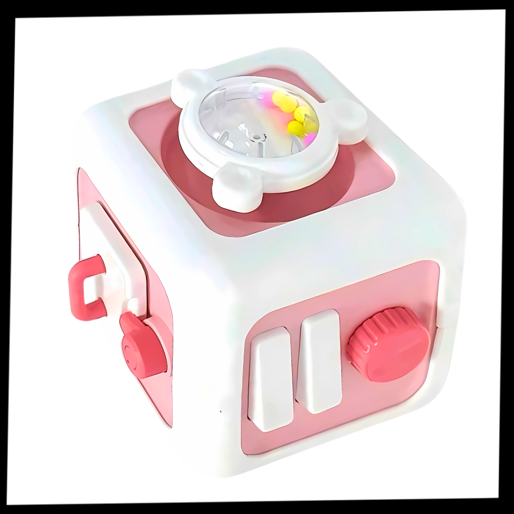 Vibrant 6 in 1 Busy Cube Sensory Toy - Ozerty